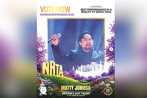 Matty Juniosa nominado sa UK reality TV awards