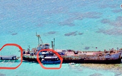 BRP Sierra Madre (LS-57) in Ayungin Shoal, West Philippine Sea. (PNA file photo)

