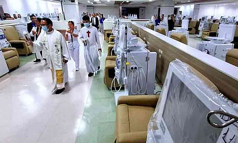 KIDNEY CARE HUB. Southern Philippines Medical Center officials bless the Renal Dialysis Unit with 133 dialysis machines at the Kidney and Transplant Institute in Davao City on Tuesday (June 30, 2026). The center integrates prevention, diagnosis, transplantation, and multidisciplinary care under one roof.