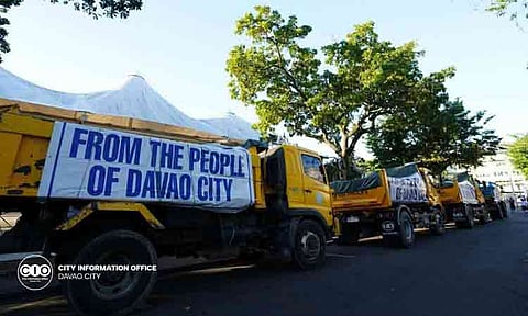'FROM THE PEOPLE OF DAVAO CITY'. The City Government of Davao is sending on Tuesday, June 16, 2026, 4,000 boxes of relief goods and 3,000 one-liter bottles of drinking water to areas in General Santos City, Sarangani, and Jose Abad Santos devastated by the earthquake. A 42-member team, composed of personnel from the City Risk Reduction and Management Office (CDRRMO), the City Social Welfare and Development Office (CSWDO), the City Engineer's Office (CEO), and the City Mayor's Office (CMO), Security Cluster, and other frontline offices, was sent to lead the mission.