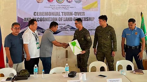 DENR grants long-awaited land title to AFP property in Sirawai