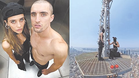 Russian couple arrested after climbing Empire State Building for marriage proposal