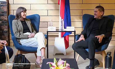 Davao City Mayor Sebastian “Baste” Duterte welcomed Ireland Ambassador to the Philippines Her Excellency Emma Hickey during a courtesy call on Wednesday, July 1, marking the ambassador’s first official visit to the city.