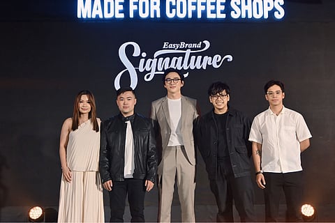 EASY. (From left) Katrina Escover, Lawrence Wang and Boram Um, 2023 World Barista Champion; Lui Selorio, the Philippines’ representative to the 2025 World Brewers Cup; and Gab Calderon, barista trainer and consultant.