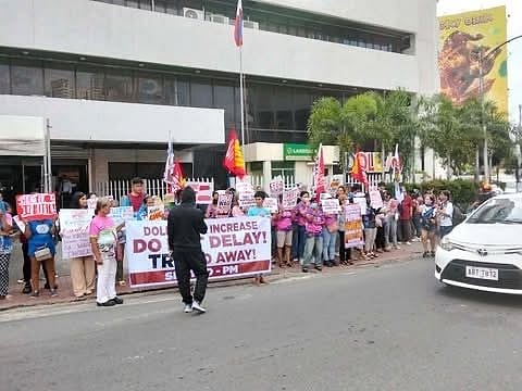 Labor groups nag-rally, midemanda og umento sa minimum nga suholan 