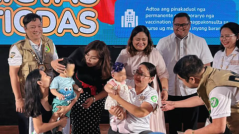 Pagpamakuna batok tipdas, rubella, gilusad sa Sugbo