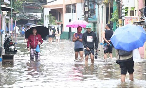 FLOODED BACOOR Barangay Niog is one of the flooded communities in Bacoor, Cavite on Sunday (Aug. 9, 2026). Aguinaldo Highway was also flooded. (PNA photo by Avito Dalan)