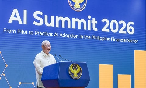 RESPONSIBLE AI. Bangko Sentral ng Pilipinad (SBP) Gov. Eli M. Remolona Jr. calls for responsible AI adoption as the technology reshapes financial services. Remolona delivers his keynote address at the BSP AI Summit 2026 on July 27 in Manila. 