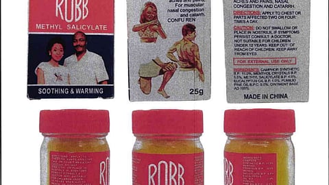 FDA warns public vs unregistered pain relief balm