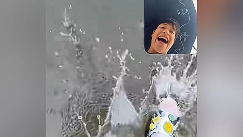 Ex-PBB housemate wades through flood