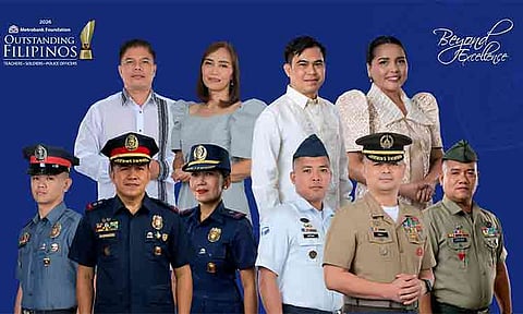 (Top, L-R): Emmanuel D. Guarde, PhD; Cecilia O. Bucayong, PhD; Jefferson A. Hora, PhD; Sheila Marie M. Amigo; (Bottom, L-R): Police Master Sergeant Dwight Alexis B. Supsupin; Police Lieutenant Colonel Robert R. Mansueto, Police Major Baby Rose P. Cajulao; Staff Sergeant John Daren P. Noche PAF, Lieutenant Colonel Rommel M. Geli PN(M), and Staff Sergeant Joebelle O. Cerdinio (SC) PA.