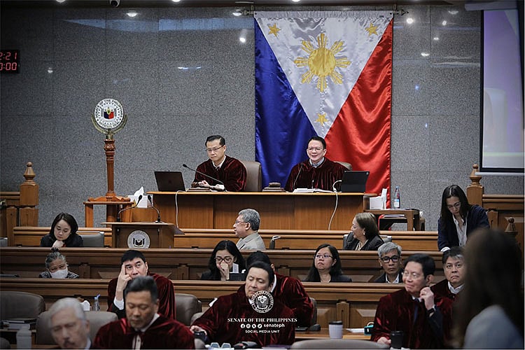 Impeachment court sets penalties for discussing case merits