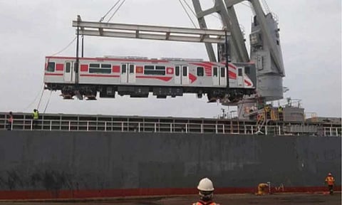 MORE TRAINS. A train car for the North-South Commuter Railway (NSCR) project is offloaded from a ship docked at the Port of Manila on Monday (Aug. 24, 2026). Acting Transportation Secretary Giovanni Lopez said Tuesday (Aug. 25) that the delivery of the eight-car trainset is part of the ongoing construction of the NSCR, particularly for the Valenzuela to Clark, Pampanga stretch of the rail line. (Photo courtesy of DOTr)