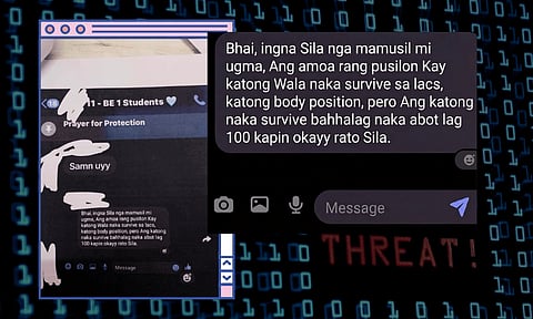 Digos City police identify three students linked to online school threats, triggering six-month intervention and tightened campus security.
