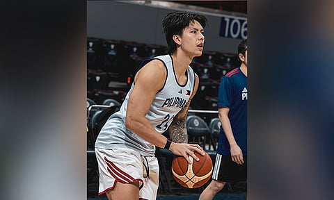  SALIGAN: Si Dwight Ramos usa sa mga gilauman nga mohatag og dakong kontribusyon sa Gilas Pilipinas batok Iran sa ikaupat nga window sa  FIBA Basketball World Cup 2027 Asian Qualifiers nga ipahigayon didto sa kaulohan. / 