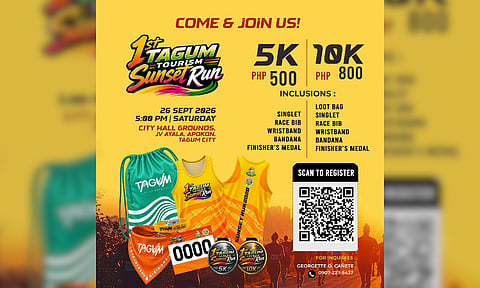 1st Tagum Tourism Sunset Run unfurls September 26