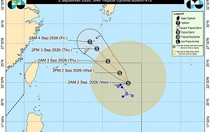 Track of tropical cyclone Pilandok (PAGASA image)