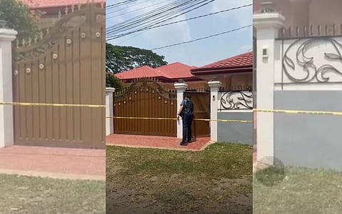 DOUBLE HOMICIDE. Police respond to the home of an American national and his Filipina wife who were shot dead early Wednesday, Sept. 2, 2026, in Barangay Bajumpandan, Dumaguete City, Negros Oriental. Police have identified at least two persons of interest but have yet to establish the motive. / 