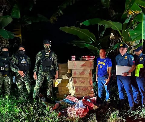ZAMBOANGA. Policemen seize some P605,764 worth of smuggled cigarettes during a routine security patrol on Sunday, September 6, in Macabiso village, Sultan Mastura, Maguindanao del Norte. 