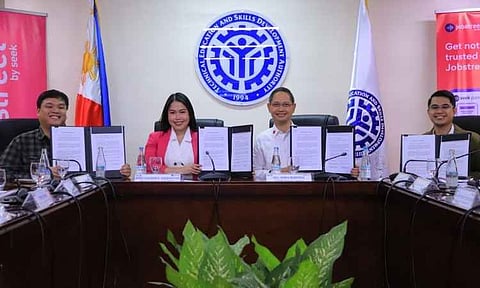 L-R: Mr. Joey Yusingco, Head of Country Marketing, Philippines; Ms. Dannah Majarocon, Managing Director, Philippines; Secretary Kiko Benitez, TESDA Director General; Atty. Allan Chester Nadate, Deputy Director General for Finance and Legal Affairs, TESDA
