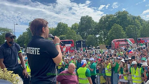  Sara Duterte sa London, UK niadtong Sept. 9, 2026. /
