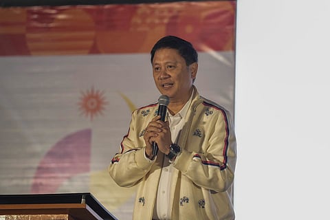 TEAM PHILIPPINES SEND-OFF. Philippine Sports Commission Chairman John Patrick “Pato” Gregorio delivers a message during the Team Philippines send-off ceremony for the 20th Asian Games and 5th Asian Para Games at the Rizal Memorial Coliseum in Manila. More than 500 athletes are set to represent the Philippines in the two competitions in Aichi-Nagoya, Japan. 
