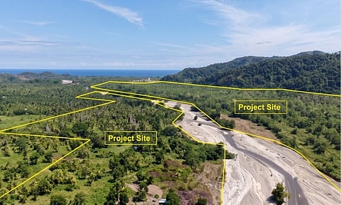 PROPOSED SOLAR SITE. Aerial photos show the proposed site of the Malita Solar Project in Barangay Lais, Malita, Davao Occidental, where SMC Global Light and Power Corp. plans to expand the facility’s capacity to 300 megawatts.