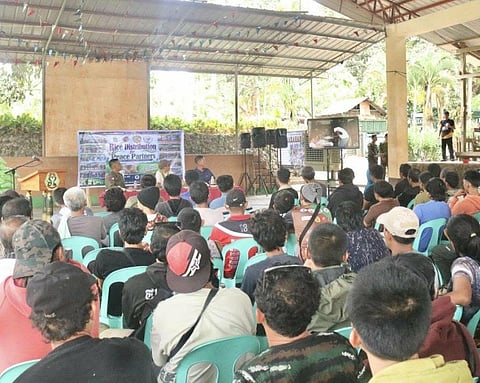ZAMBOANGA. The Army’s 1103rd Infantry Brigade and the municipal government of Patikul in the province of Sulu on Friday, September 11, distribute 135 sacks of rice to Peace Partners in the municipality as part of continuing efforts to support their reintegration into their families and communities. 