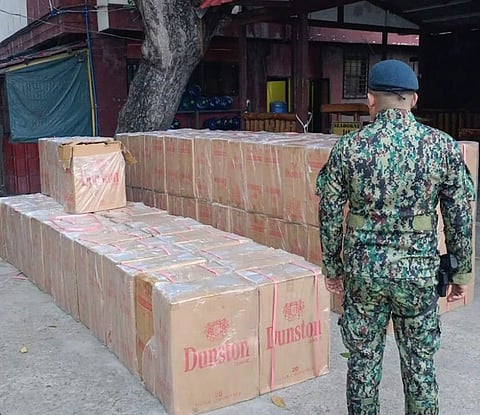 ZAMBOANGA. Lawmen seize some P14 million worth of imported smuggled cigarettes on Tuesday, September 22, along the shore in Sitio Stanvac, Campo Islam village, Zamboanga City. 