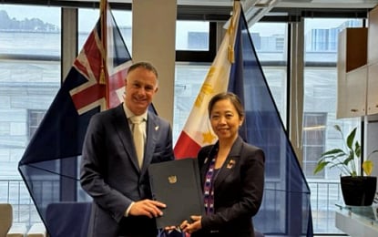 MOA SIGNING. The Philippines and New Zealand signed a Memorandum of Arrangement on Climate Change and Environment Cooperation in Wellington on Sept. 17, 2026. Philippine Ambassador to New Zealand Kira Christianne Azucena witnessed the signing of the deal by New Zealand Minister for Climate Change Hon. Simon Watts at the New Zealand Parliament. (Photo courtesy of DFA)