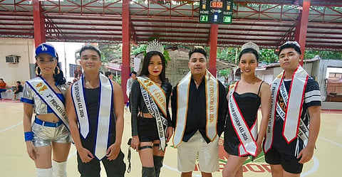 SPORTSFEST PAGEANT. From left to right: 2nd Princess Stephanie Claire Camacho, 2nd Prince Franc Lawrence Batiles, Face of Division AXL 2026 Queen Sky Medina Marinog, Face of Division AXL 2026 King Andelito Quismundo, 1st Princess Kaye Cabucos and 1st Prince Earl Capacite.