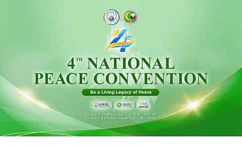 International peace organization Heavenly Culture, World Peace, Restoration of Light (HWPL), which played a civilian-led role in advancing peace in Mindanao by helping mediate a historic local peace agreement in 2014, is set to convene the 4th National Peace Convention at the University of the East Theater in Manila on October 3, 2026.