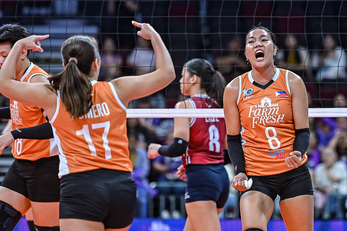 Philippines: Farm Fresh wins five-set volleyball match against Choco Mucho