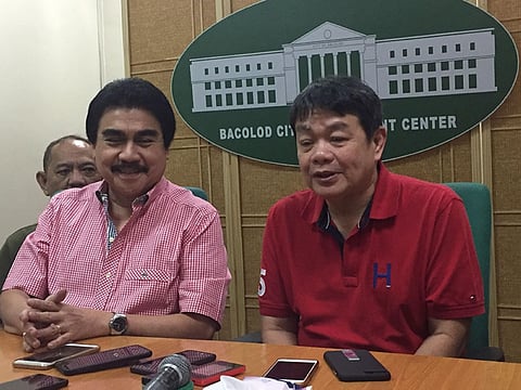 BACOLOD. Bacolod Mayor Leonardia and LWUA administrator Jeci Lapus. (Merlinda A. Pedrosa)