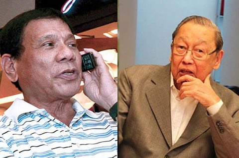 President Rodrigo Duterte and Jose Maria Sison (File Photo)