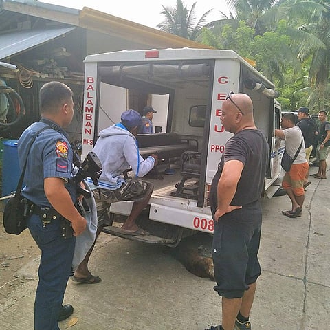 CEBU. Barangay Mantun-og, Balamban, Councilor Diosdao Atis was arrested by authorities for owning an unlicensed firearm and an explosive. (Photo courtesy Balamban Police Station) 