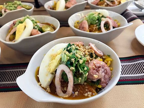 DAVAO. A restaurant favorite, the Palabok Tagalog, prepared the traditional way using atswete.