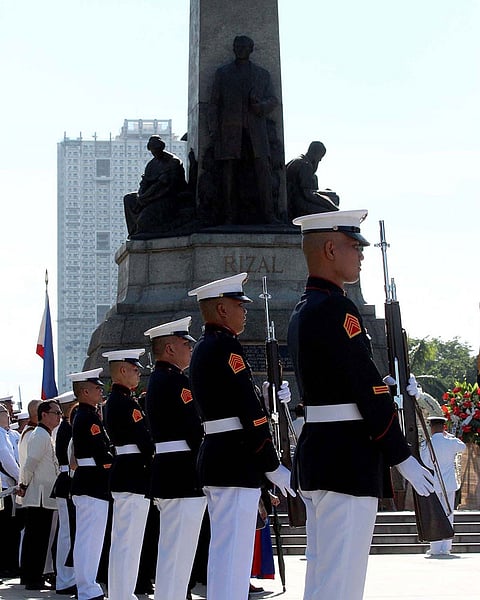 MANILA. Honor guards from the Philippine Marines guard the Rizal Monument in Luneta, Manila as the nation celebrates the 157th birth anniversary of national hero Dr. Jose Rizal. (Photo by Alfonso Padilla/SunStar Philippines)