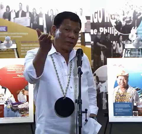 MANILA. President Rodrigo Roa Duterte answers questions from the media after gracing the National Micro, Small, and Medium Enterprise Summit 2018 at the Association of Southeast Asian Nations (ASEAN) Convention Center in Clark Freeport Zone, Pampanga on July 10, 2018. (Photo grabbed from RTVM video)