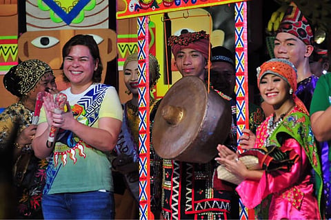 Then-Davao City Mayor Sara Duterte-Carpio led the Kadayawan sa Davao opening at Magsaysay Park.