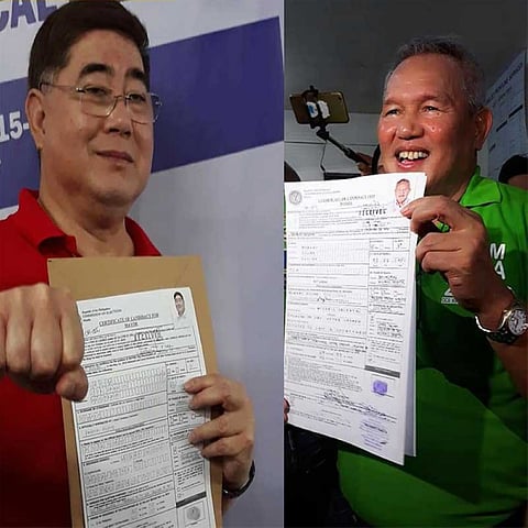 Si Pompee Lavina mitawag ni CdeO Mayor Oscar Moreno nga Most Anti-Duterte Mayor. Ang duha magtigi sa pagka mayor sa Cagayan de Oro. (Kris Sialana)