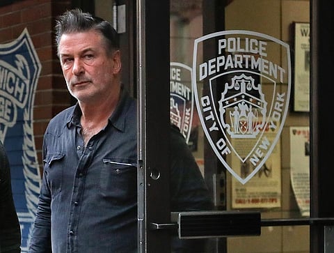 NEW YORK. Actor Alec Baldwin walks out of the New York Police Department's 10th Precinct, Friday, November 2, 2018, in New York. Baldwin was arrested Friday after allegedly punching a man in the face during a dispute over a parking spot outside his New York City home, authorities said. (Photo by Julie Jacobson)