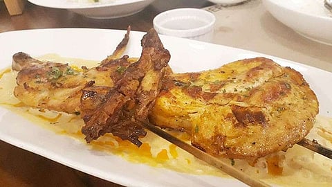 Fat Chef's Talong Kinilaw sa Gata, grilled eggplant with vinegar and gata. (Jo Ann Sablad)