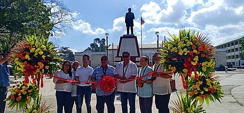 NEGROS. Former Fourth District Representative Jeffrey Ferrer (3rd from right), businessman Jerry Sy (3rd from left) lead the inauguration of the road concreting project of Negros Occidental High School (NOHS) Alumni Batch '85 at the said school in Bacolod City on Tuesday, February 26. Also in photo are Principal Mario Amaca and NOHS Alumni president Atty. Moises Nifras. (Contributed photo)