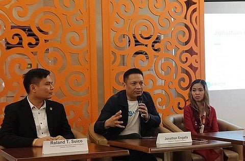 DAVAO. People Management Association of the Philippines (PMAP) vice president Roland Suico (left), Salarium head sales Jonathan Engalla (center), and Web Design Davao operations manager Marie Garcia (right). (Photo by Lyka Casamayor)