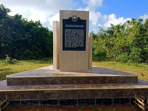 EASTERN SAMAR: A historic marker stands at the former White Russian Refugee Camp in Tubabao Island, Guiuan, Eastern Samar. This year marks the 70th commemoration of the odyssey of White Russians to the Island. (Photo courtesy of Marie Tonette Grace Marticio)
