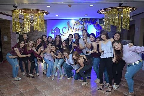 CAGAYAN DE ORO. Noemi with her zumba sisters. Purple party documented by John Udang and Isaac. (Hannah Wabe)