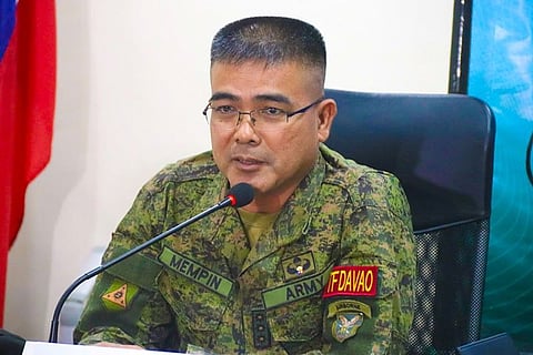 DAVAO. Task Force Davao commander Colonel Nolasco Mempin. (Photo by Juliet Revita)