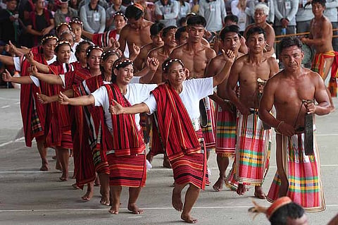 MOUNTAIN PROVINCE. Performers from different municipalities in Bontoc, Mountain Province shows a glimpse of their rich culture and traditions through their chant and street dance performance. Mountain Province celebrates its 52nd founding anniversary and 15TH Lang-ay festival themed "Nurturing Cultural Traditions through Indigenous People's Education." (Jean Nicole Cortes)