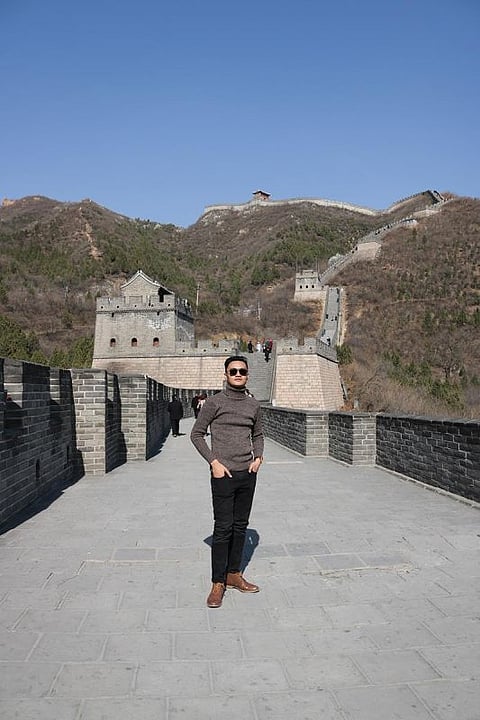 CHINA. Taking a pose before the hike to the wall. (Ace June Rell S. Perez)
